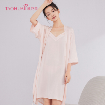 302228冰蚕丝极简女睡袍