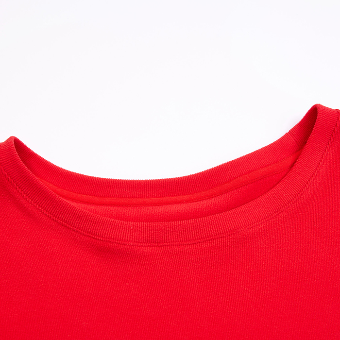 420116黑炭阳光绒鸿运情侣男士圆领套装打底衫