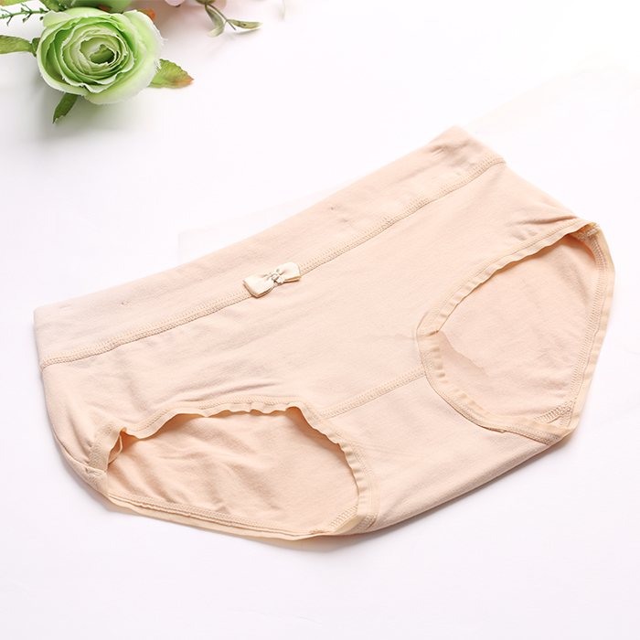 (15元2条)纯色甜美蝴蝶结棉质贴身提臀舒适透气低腰女士内裤 351212